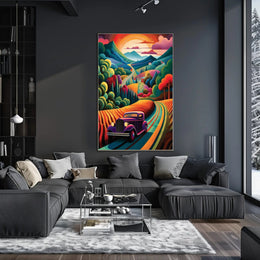 Journey Through a Vibrant Landscape Poster