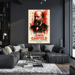 James Garfield Watercolor Art Print – Historical or Presidential Poster