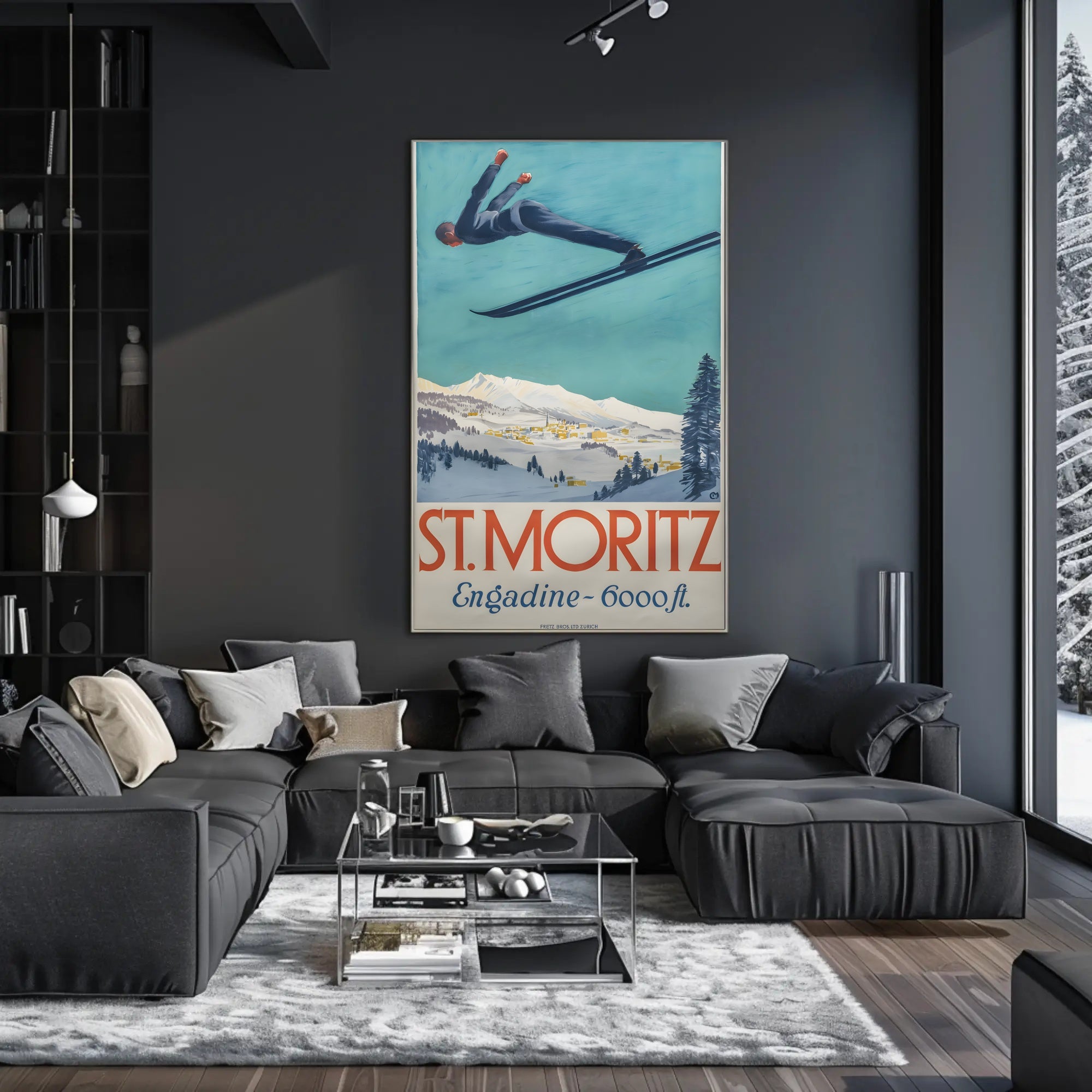 St. Moritz Ski Poster PosterGoat