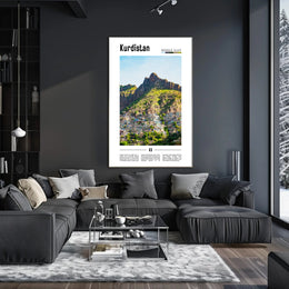 Kurdistan Mountain Landscape Cultural or Heritage Poster PosterGoat