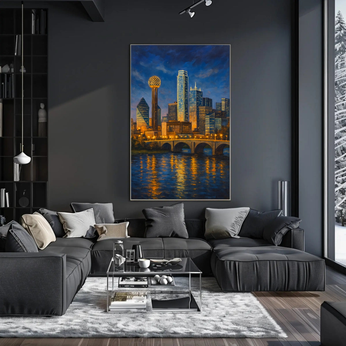 Dallas Skyline at Dusk Poster