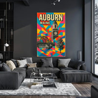 Auburn, Maine A Vibrant Tribute Poster