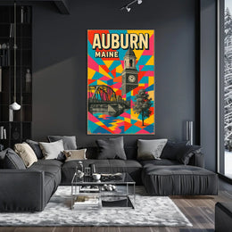 Auburn, Maine A Vibrant Tribute Poster