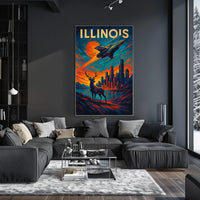 Illinois Skyline And Nature Poster