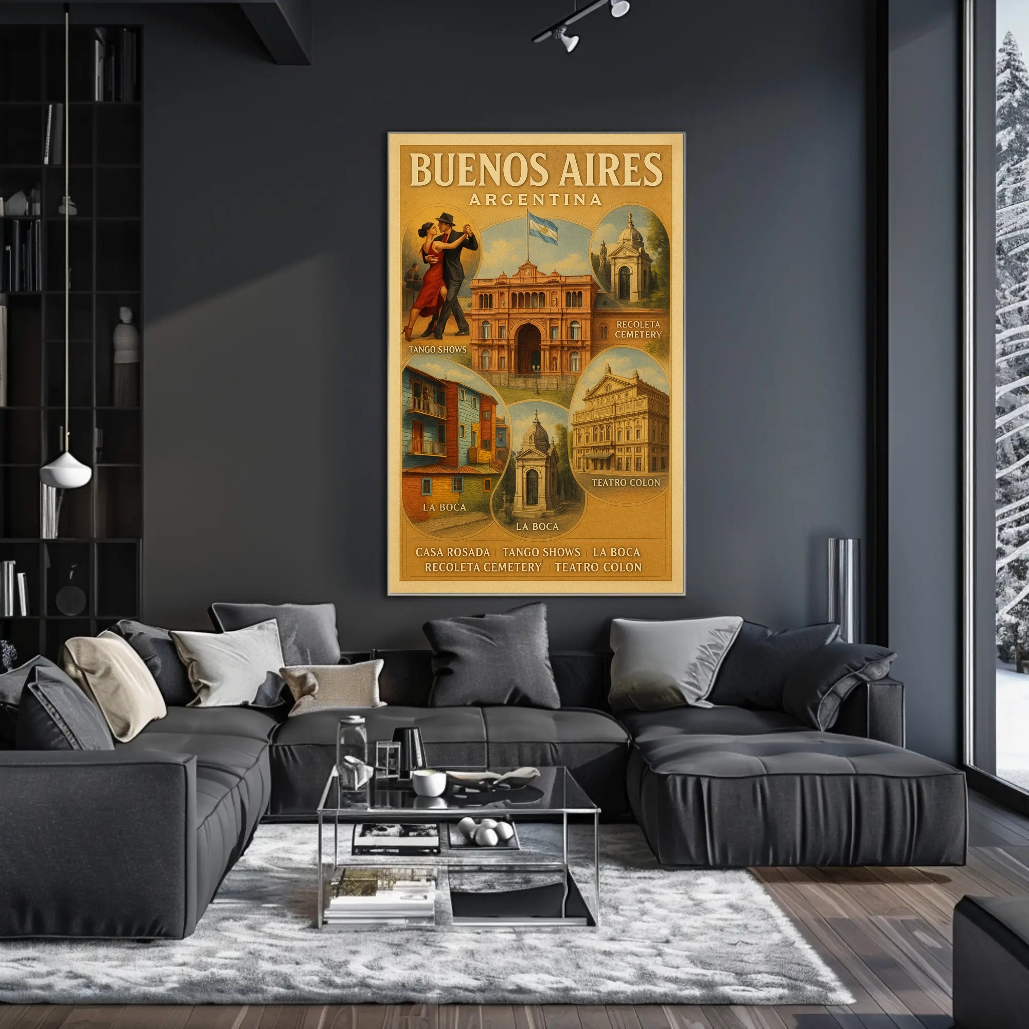 Buenos Aires Vintage Travel Poster Wall Art PosterGoat
