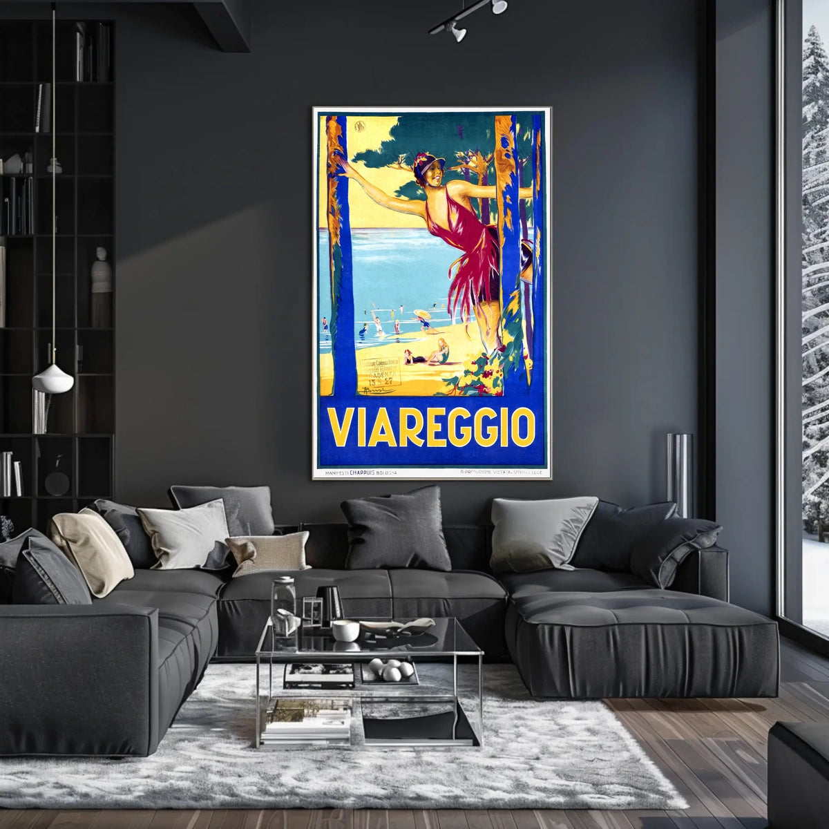 Viareggio Beach Scene Poster