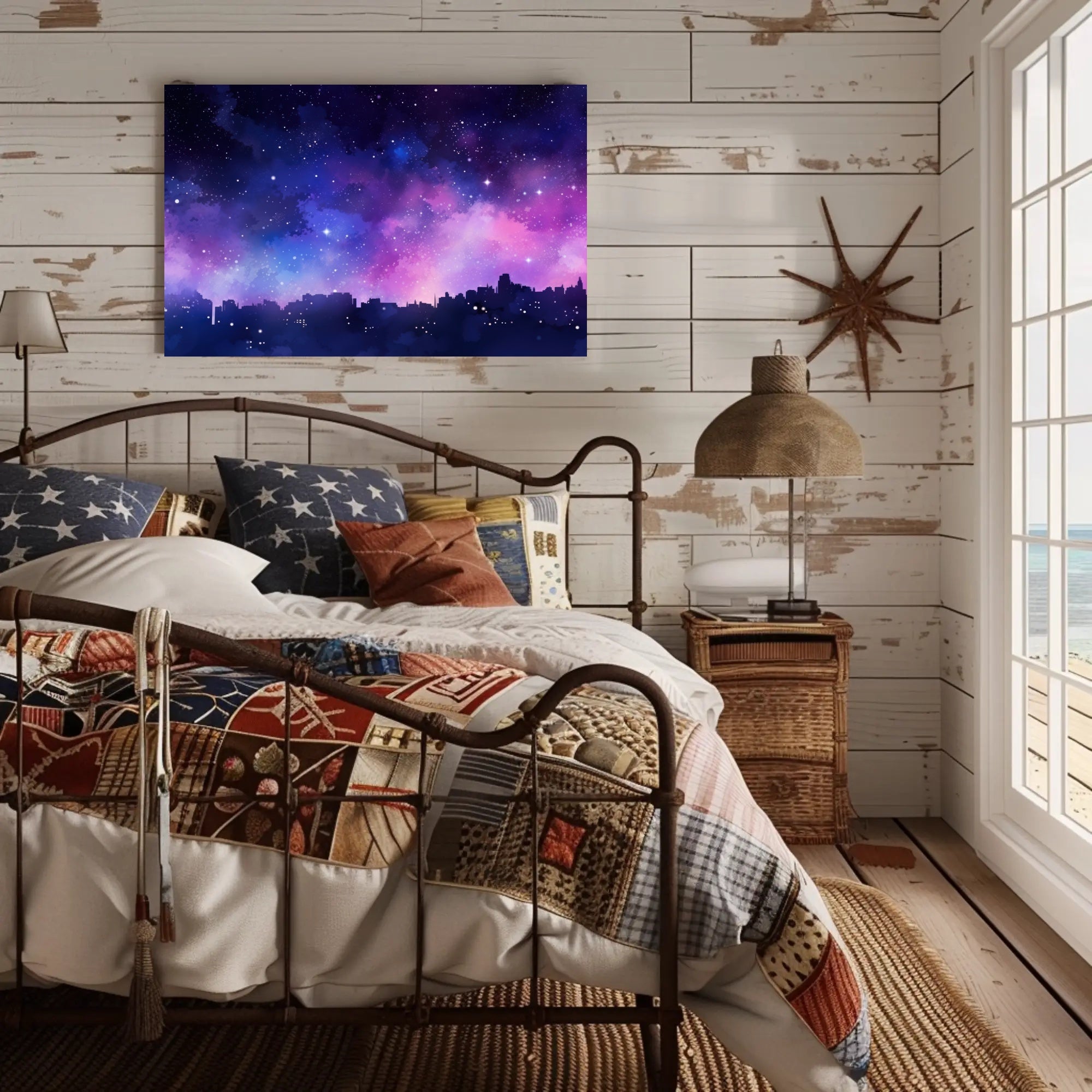 Celestial Cityscape Poster PosterGoat