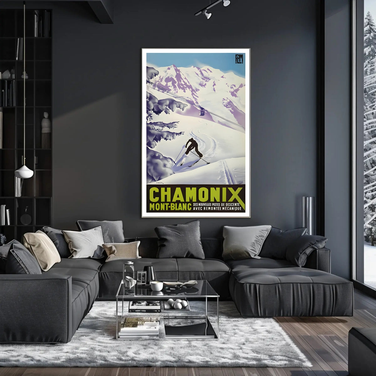 Chamonix Mont-Blanc Ski Poster