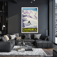 Chamonix Mont-Blanc Ski Poster