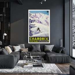 Chamonix Mont-Blanc Ski Poster