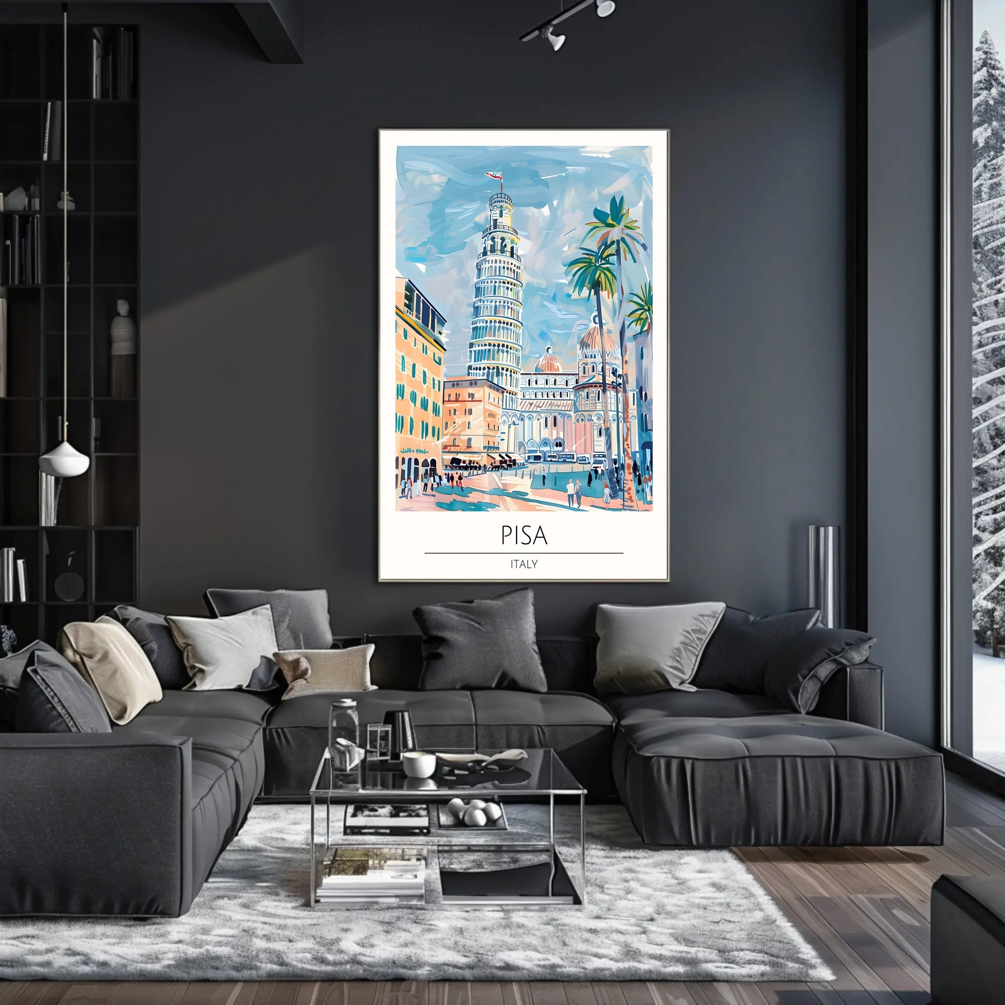 Pisa: A Vibrant Illustration Poster PosterGoat