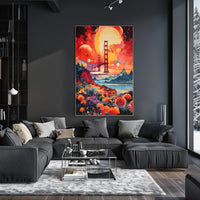 Golden Gate Bridge Dreamscape Surrealism Abstract or Artistic Poster