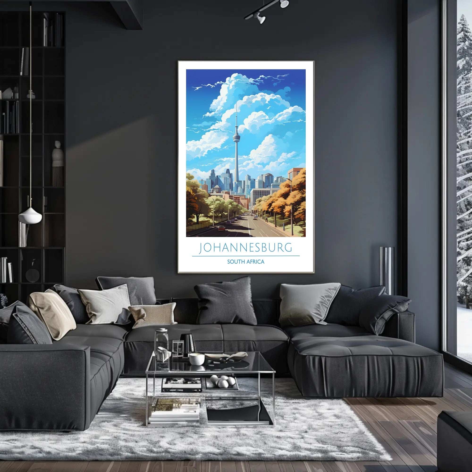 Johannesburg Cityscape Artwork: Urban or Cityscape Poster
