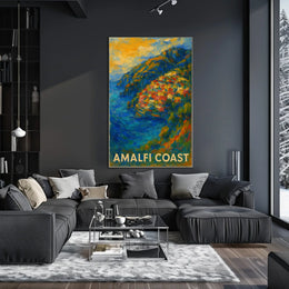 Amalfi Coast Poster Wall Art Coastal Decor Travel Lovers