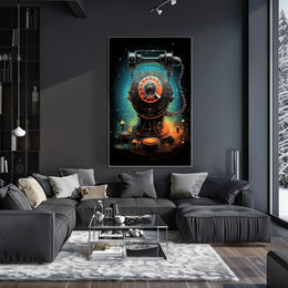 Retro-Futuristic Communication Poster