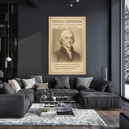 Thomas Jefferson 3rd President Sketch Poster Art Print Decor PosterGoat