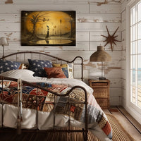 Surreal Dreamscape with Ethereal Figure: Fantasy Poster