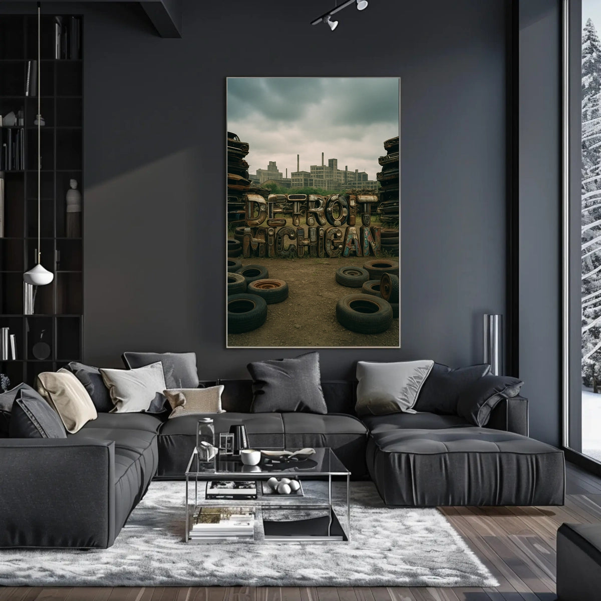 Detroit, Michigan Industrial Legacy Poster