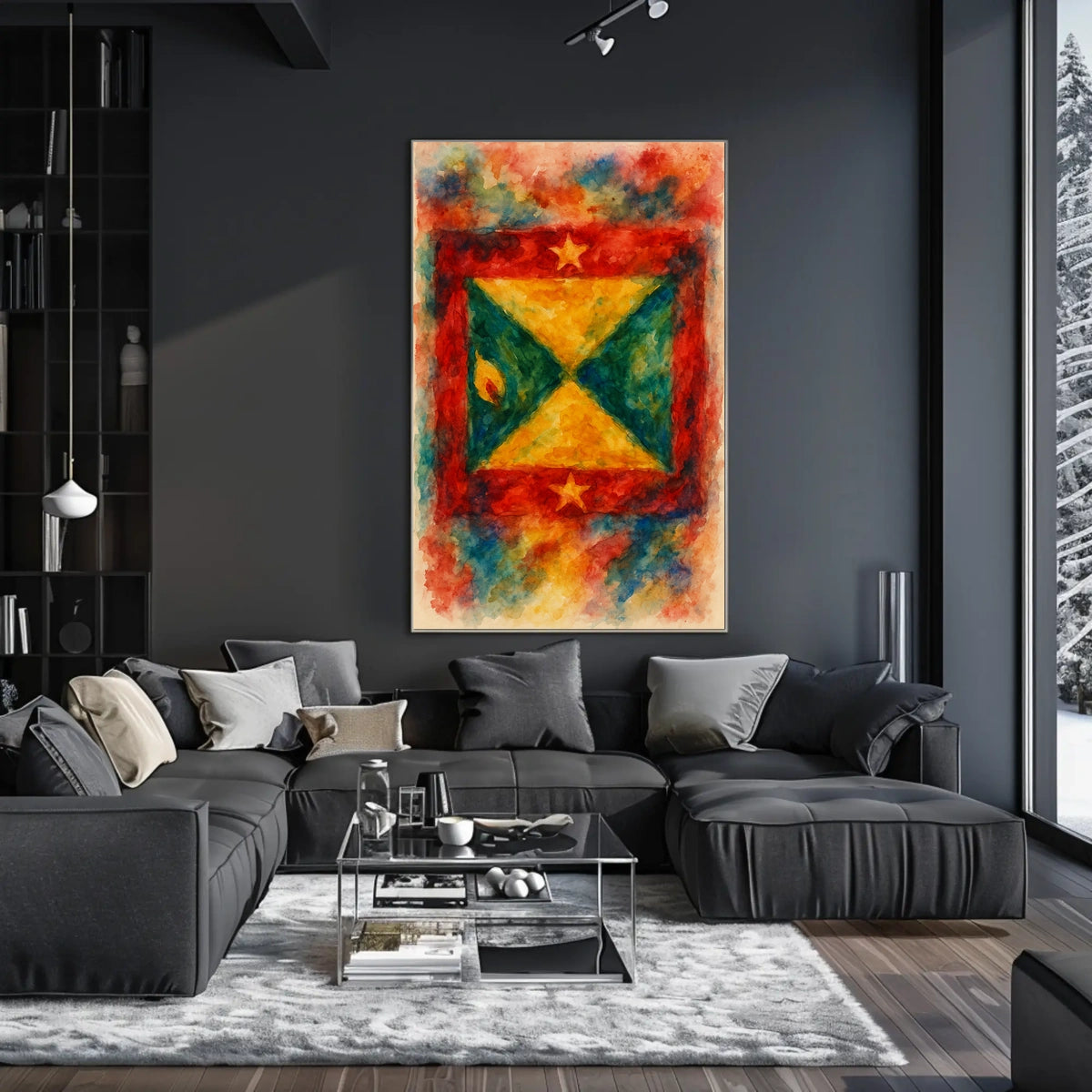 Vibrant Abstract Flag Poster