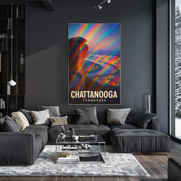 Chattanooga Tennessee Vibrant View Impressionism Poster