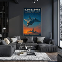 F-22 Raptor The Future of Aerial Dominance Poster PosterGoat