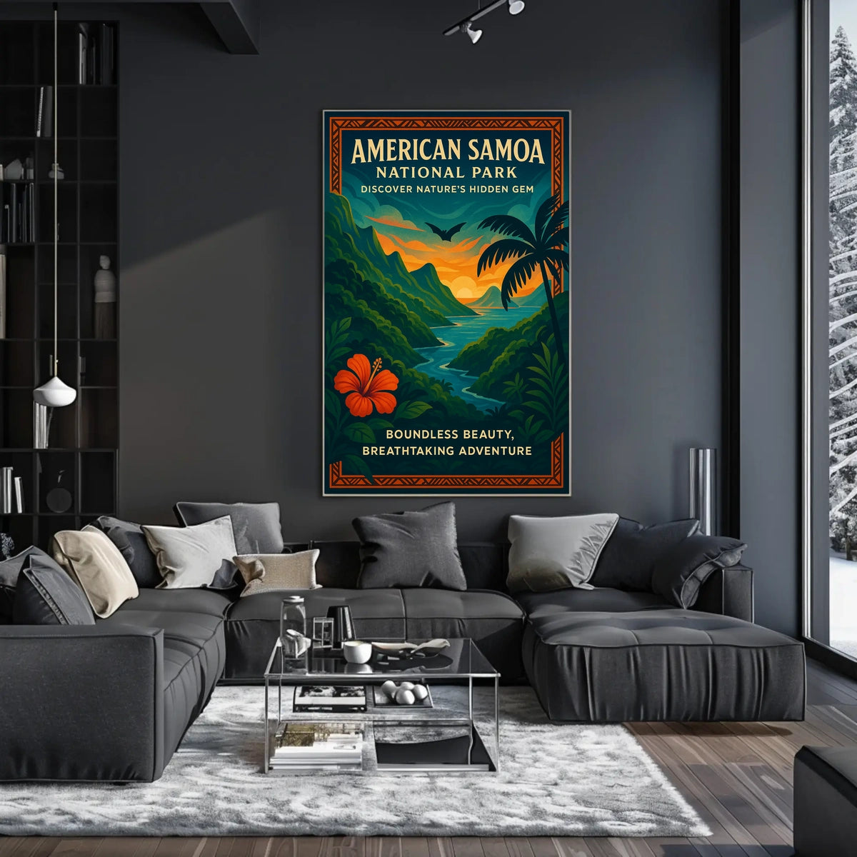 American Samoa National Park Vibrant Artistic Travel Poster