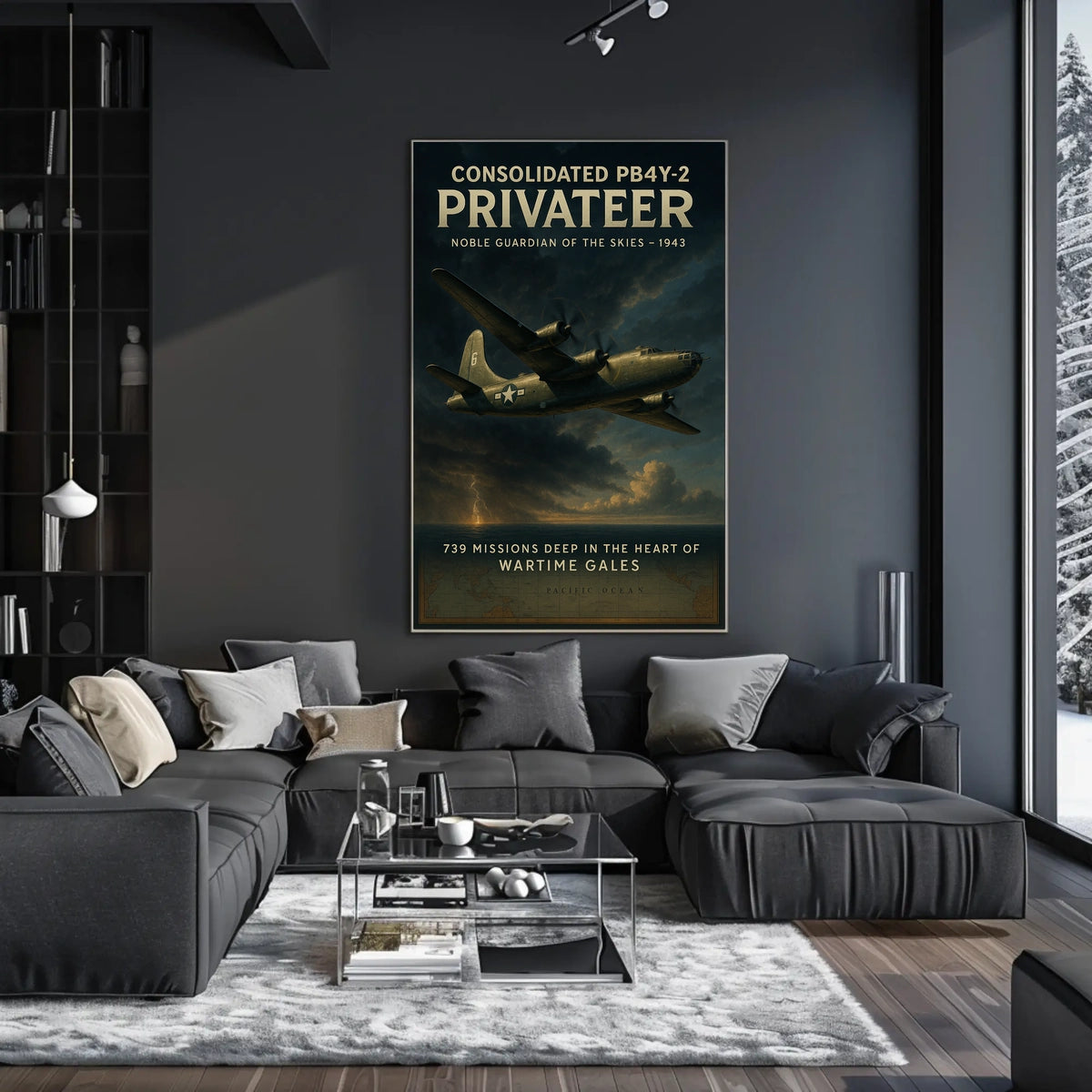 Consolidated PB4Y-2 Privateer WWII Aviation Poster