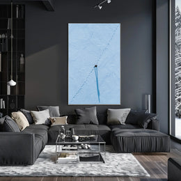 Solitary Path In Snow Poster