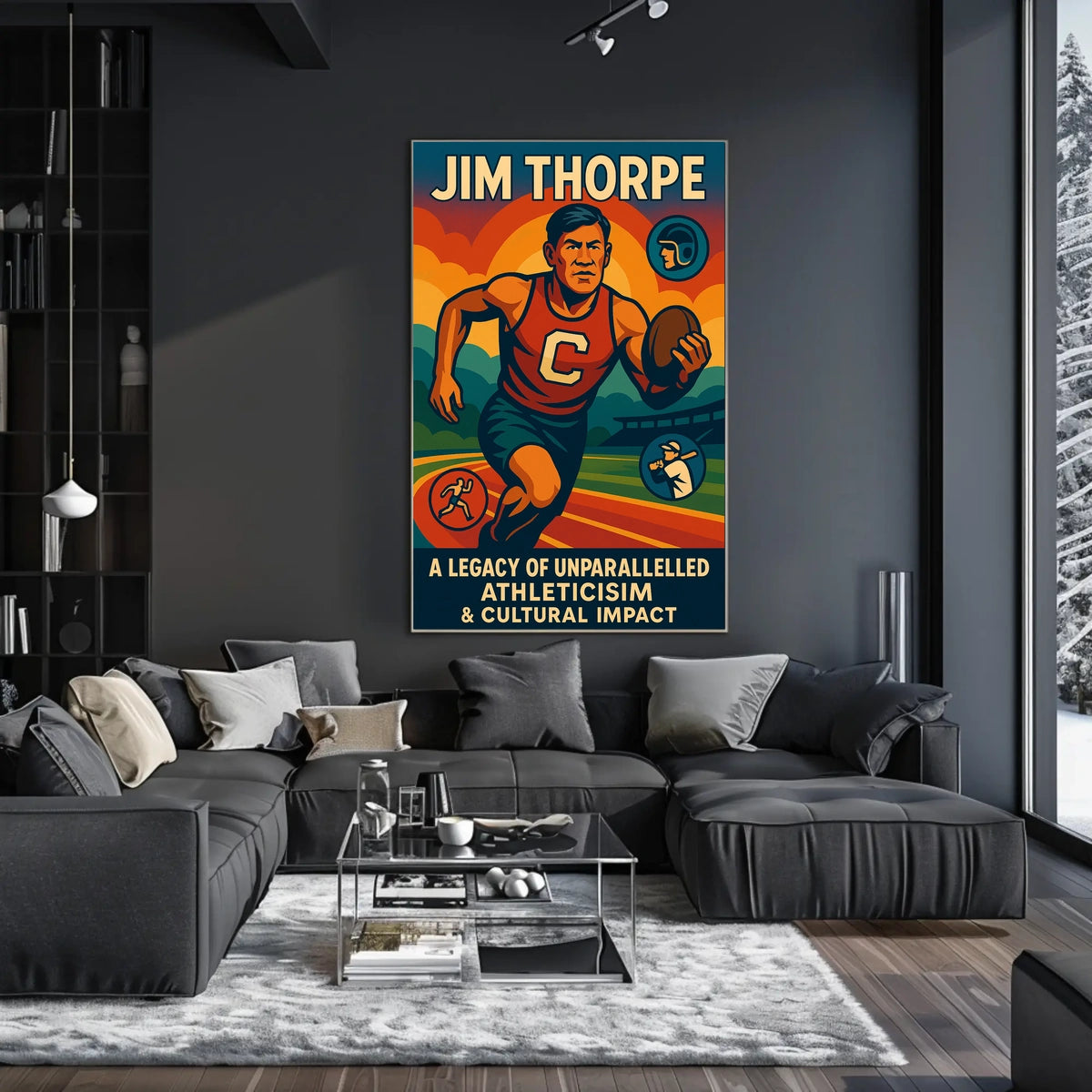 Celebrating a Sports Legend Jim Thorpe Poster