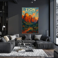 Zion National Park, Utah Sunset Poster