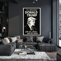 Donald Trump Legacy Power Minimalist Patriotic Iconic Leader Portrait Bold Timeless Poster