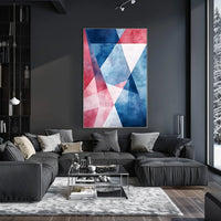 Geometric Abstract Patriotic Shapes Wall Art Poster