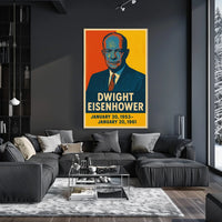 Eisenhower Vintage Pop Art Patriot History Poster