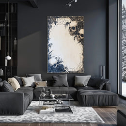 Gothic Skulls And Roses Poster