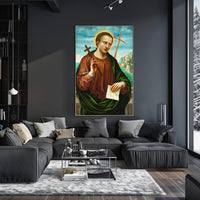 Saintly Portrait with Cross Poster