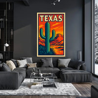 Texas Desert Landscape Poster