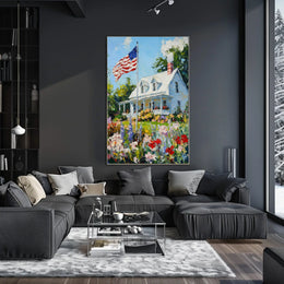 Classic White American Farmhouse Home Decor Poster