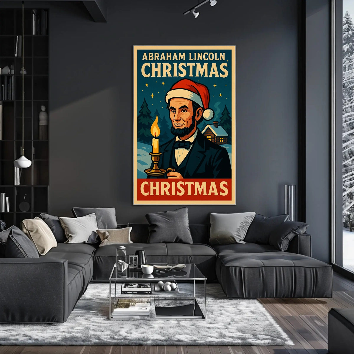 Abraham Lincoln Christmas Poster