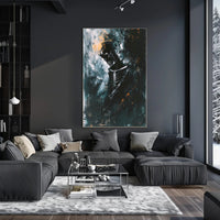 Ethereal Skeleton Abstract Art Poster: Dynamic Design PosterGoat