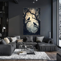 Ravens on Barren Branches Artistic Poster
