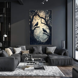 Ravens on Barren Branches Artistic Poster