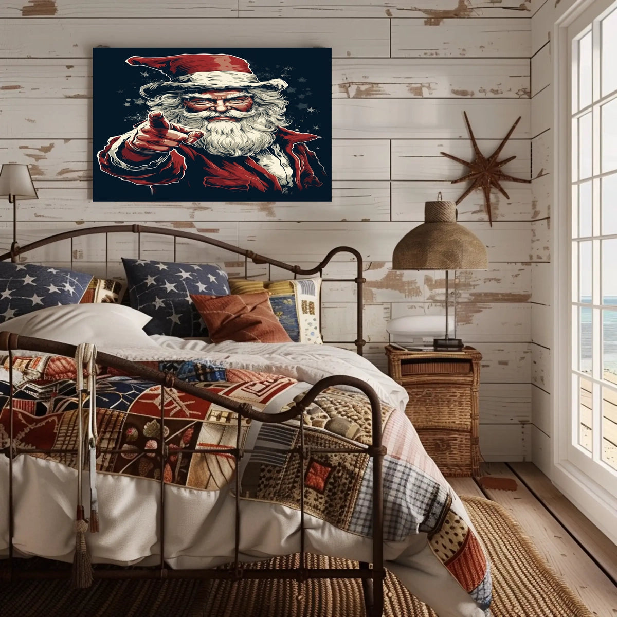 Santa Claus Festive Icon Poster