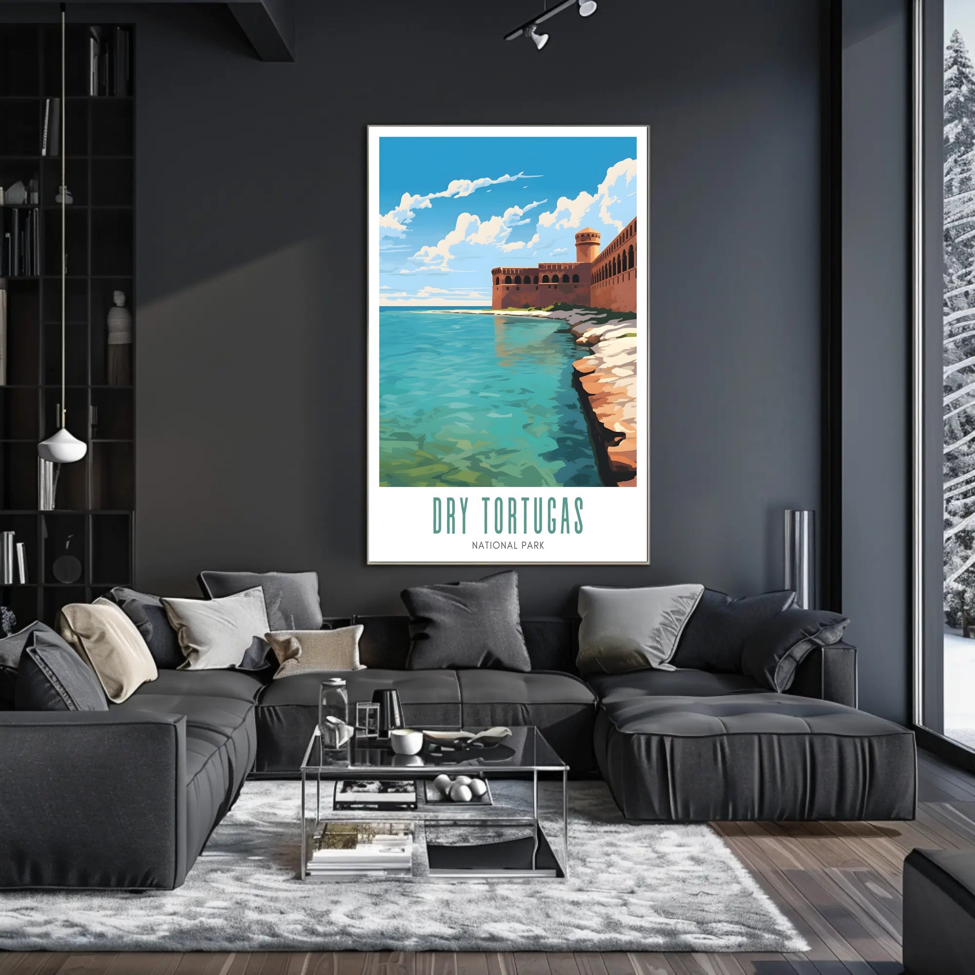 Dry Tortugas Travel Poster Vintage Wall Art Print