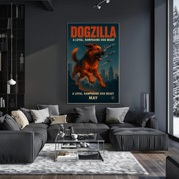 Dogzilla Rampaging Dog Beast Poster PosterGoat
