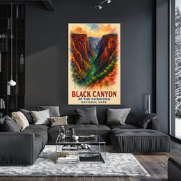 Black Canyon Watercolor Adventure Art Print
