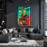 Fly Kazakhstan Wander In Color Poster
