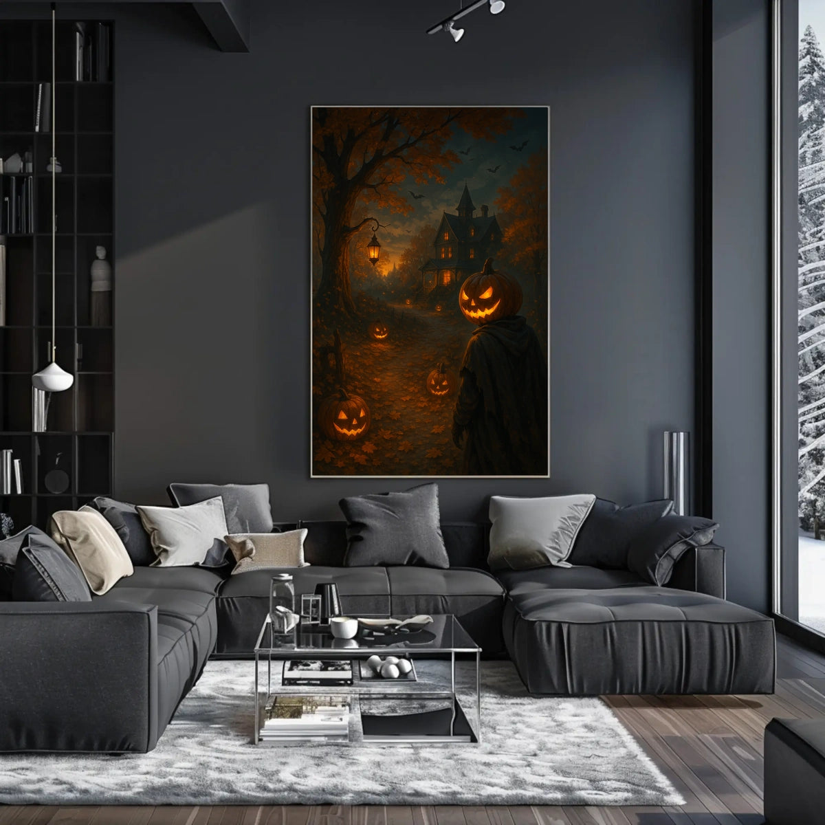 Halloween Night At The Haunted House Poster