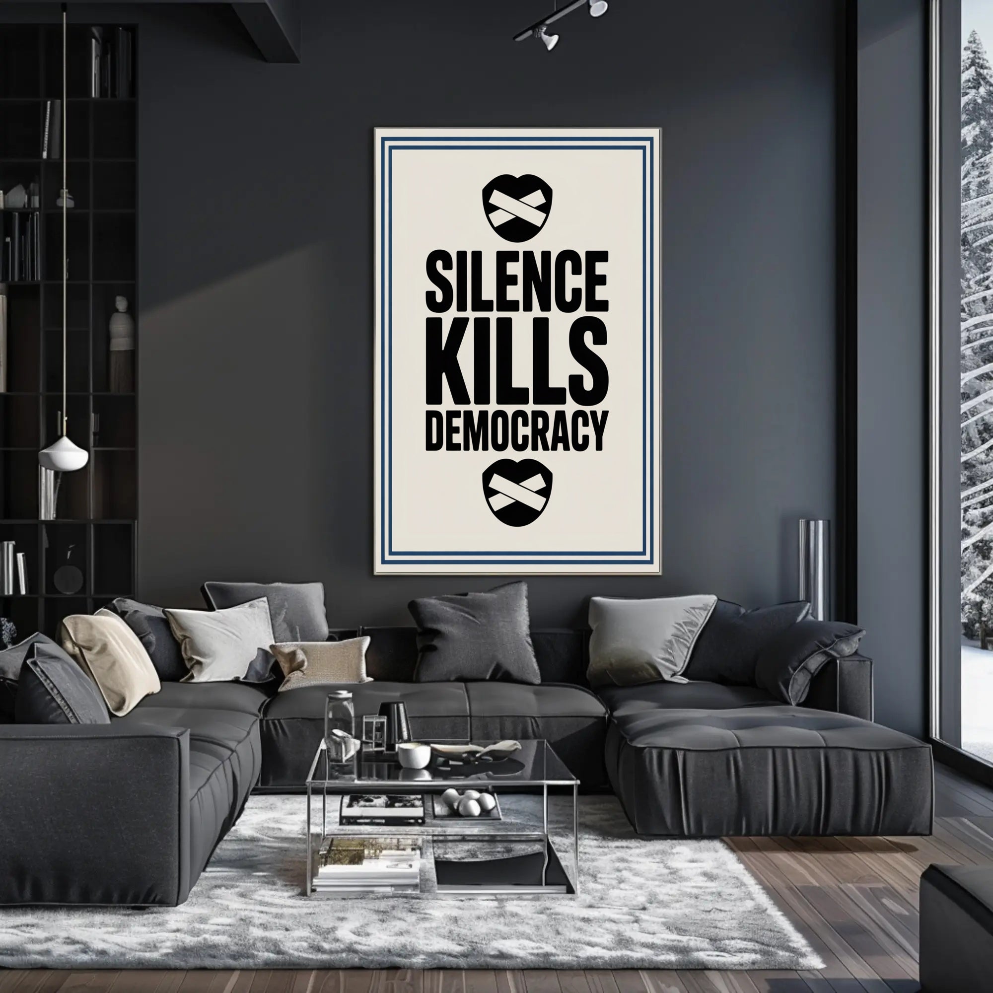 Silence Kills Democracy Political Impact Poster