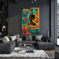 Vibrant Solomon Islands Adventure Travel Poster PosterGoat