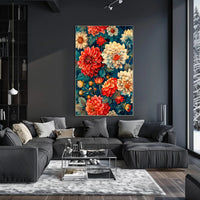Vibrant Floral Garden Artistic Masterpiece Poster